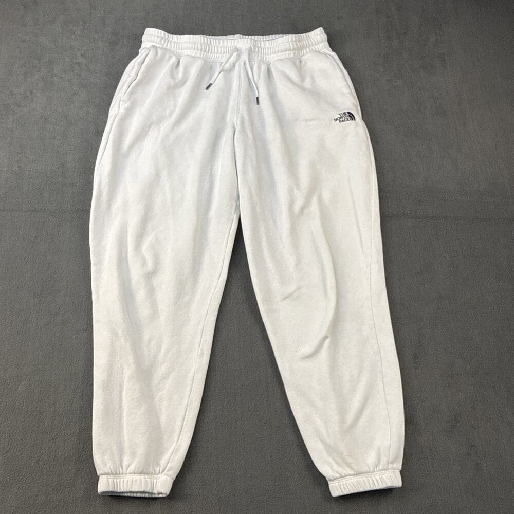 The North Face Women Activewear Pants Sz. Large White Sweatpants Fleece Interior